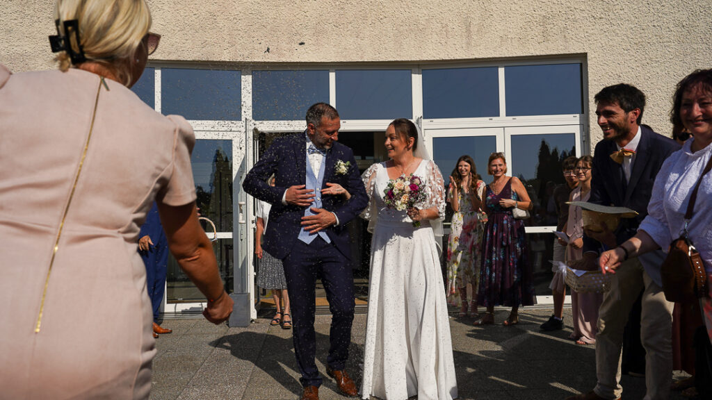 Mariage Margaux et Arnaud - Sortie de l'Eglise